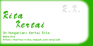 rita kertai business card